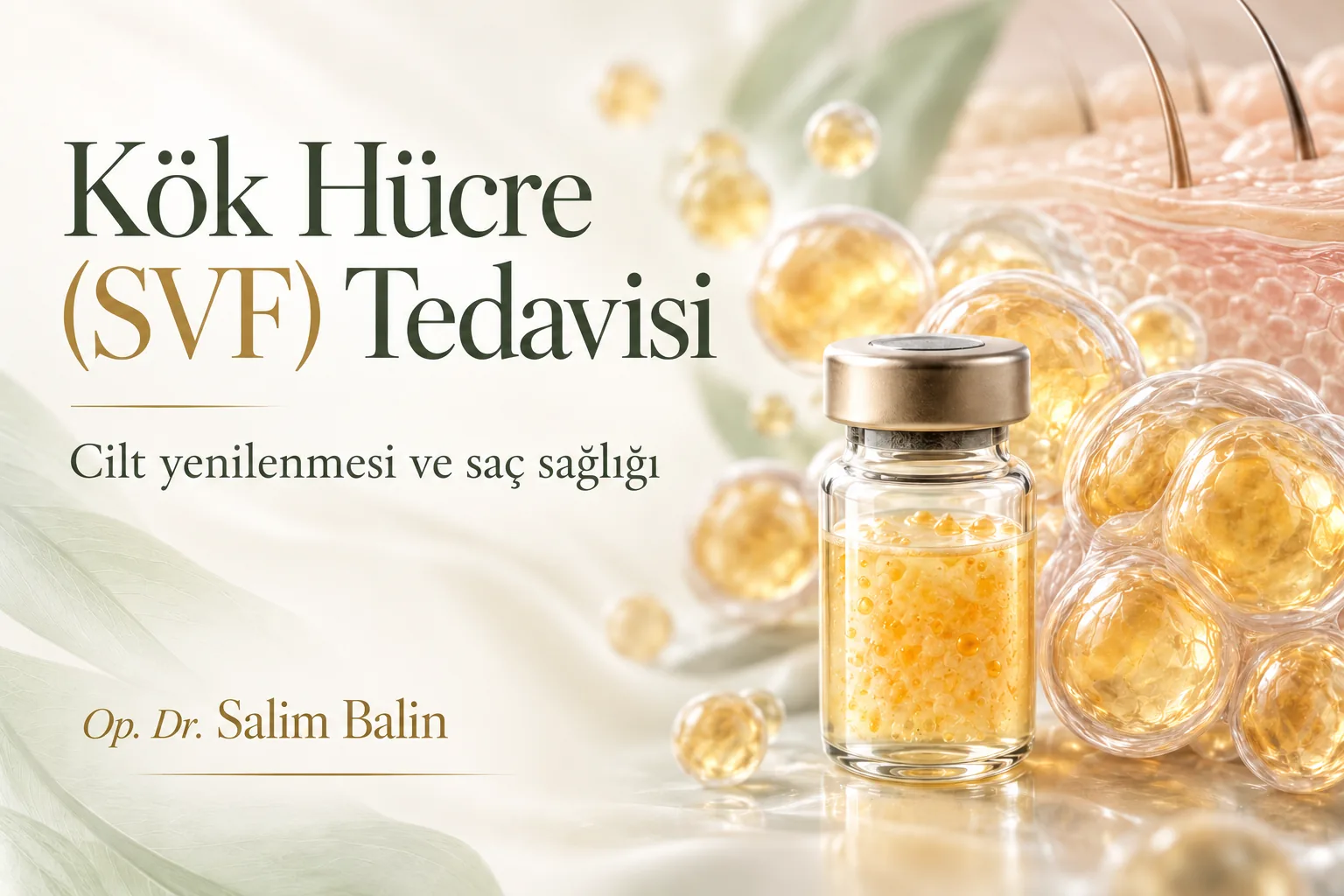 Stem cell (SVF) treatment for skin renewal and hair health – Op. Dr. Salim Balin, illustrative image