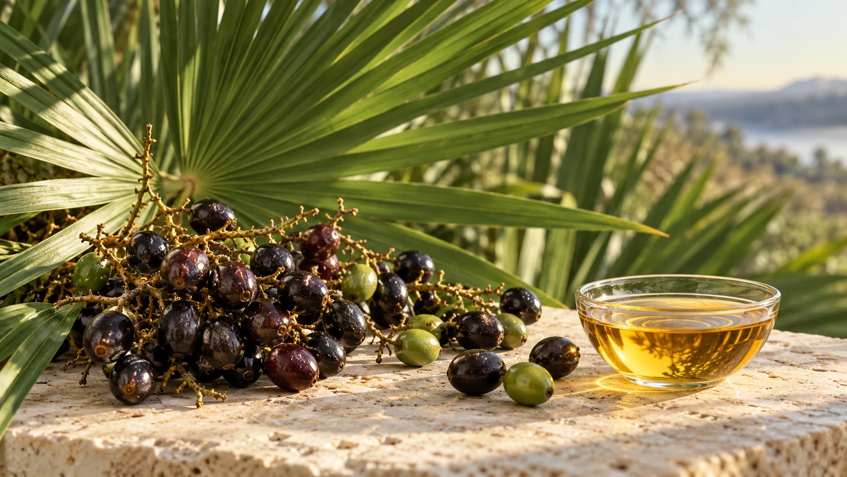 Saw palmetto (cüce palmiye) meyveleri, yaprağı ve meyve yağı – temsili görsel