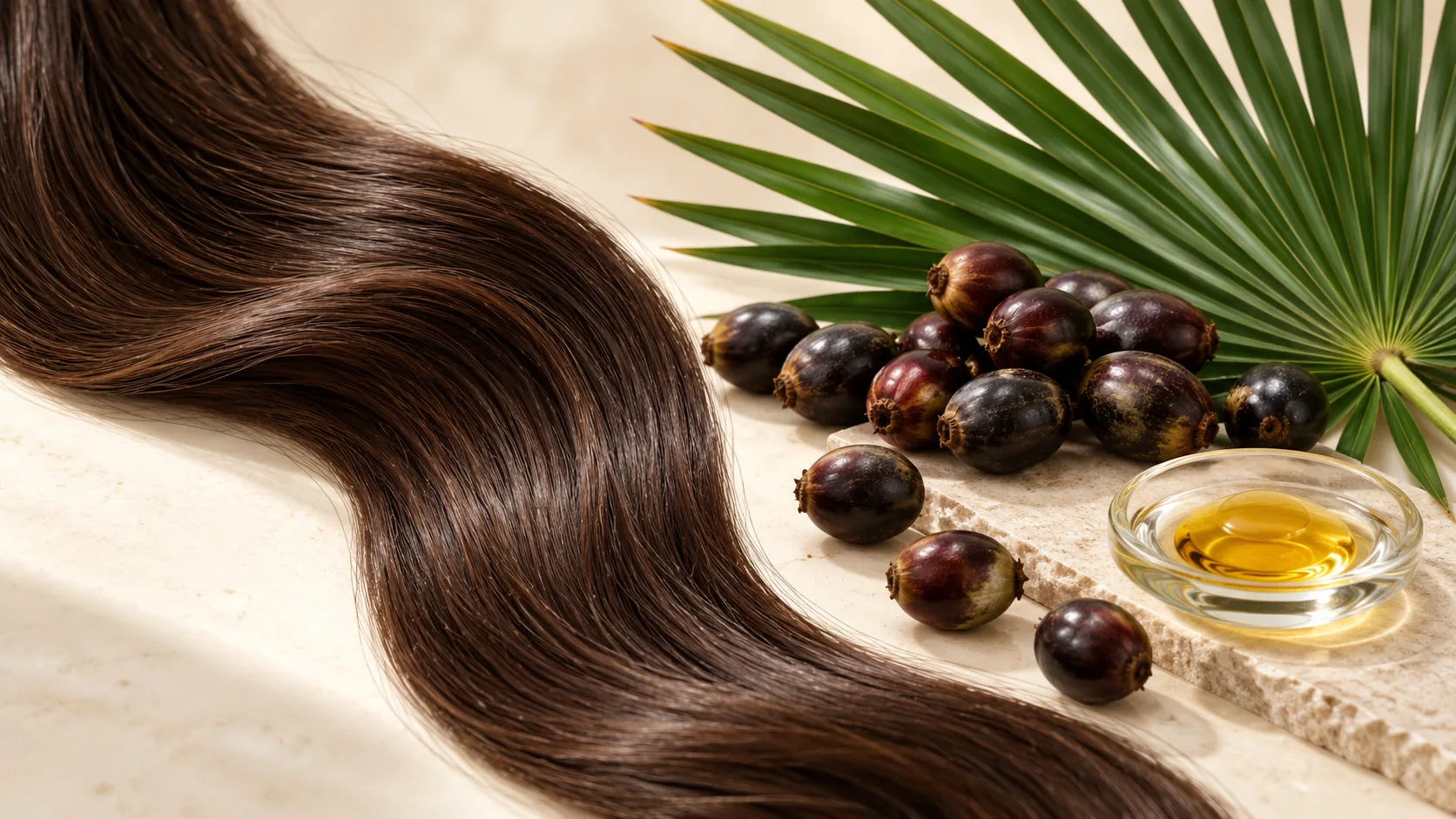 Saw palmetto meyveleri, yaprağı, yağı ve sağlıklı saç – temsili görsel